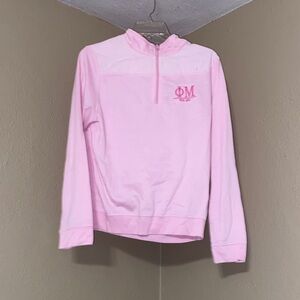 Pink Quarter-Zip Phi Mu Pullover